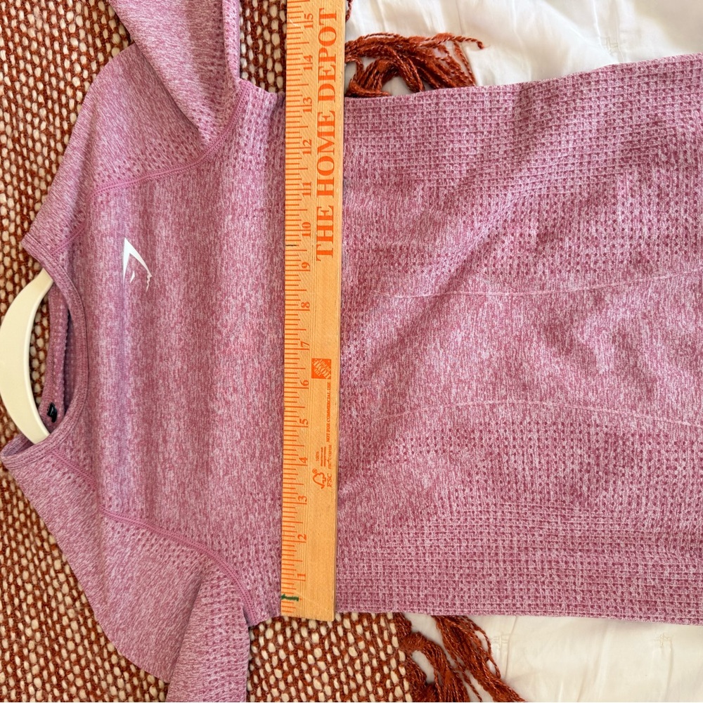 Gymshark Vital Seamless Purple Full Length Long Sleeve, Size Medium - Picture 7 of 7